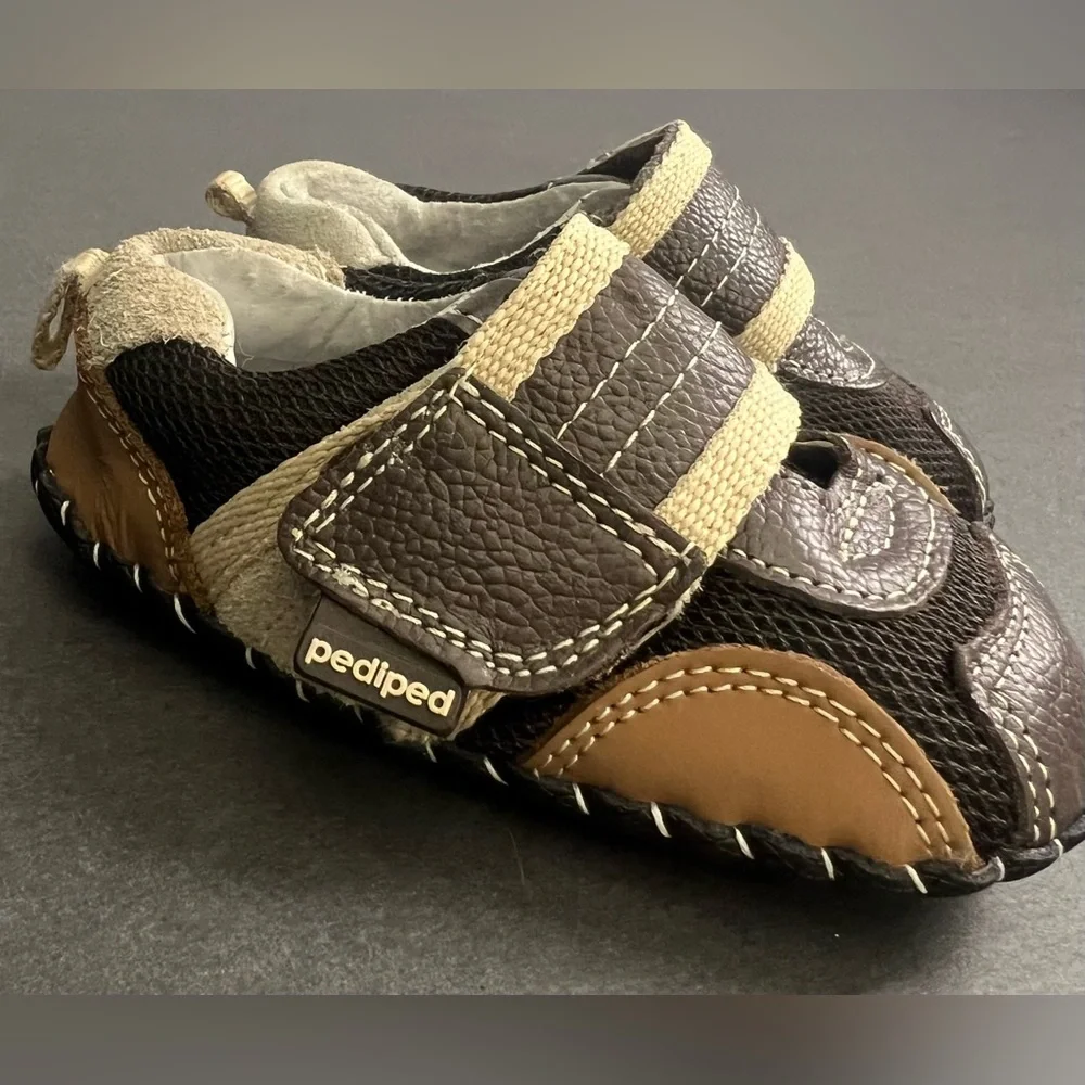 Pediped- Original Adrian, Brown/Tan, Size:6-12 months, Leather‎ sole